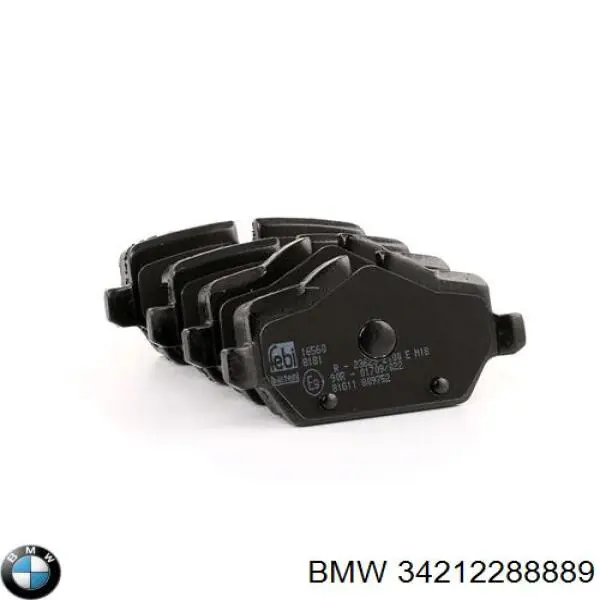 Колодки гальмові задні, дискові 34212288889 BMW