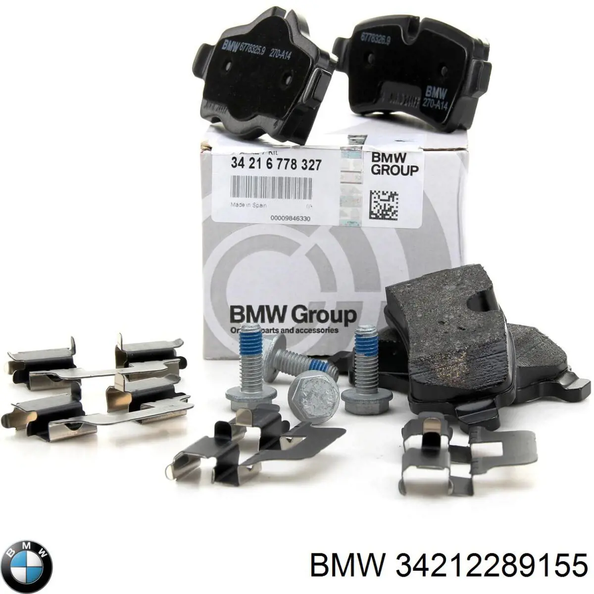 34212289155 BMW Колодки гальмівні задні, дискові