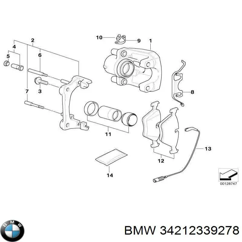 Купити 34212339278 BMW Задні колодки