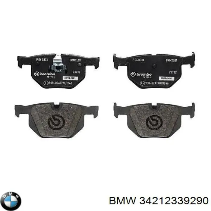 Задні гальмівні колодки 34212339290 BMW