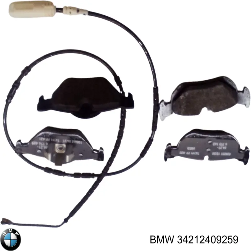 Колодки гальмові задні, дискові 34212409259 BMW