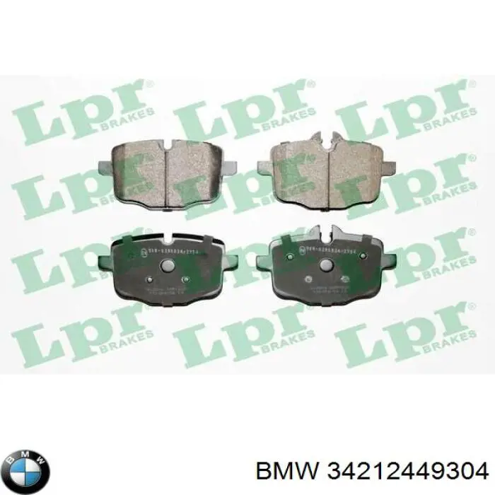 34212449304 BMW Колодки гальмівні задні, дискові