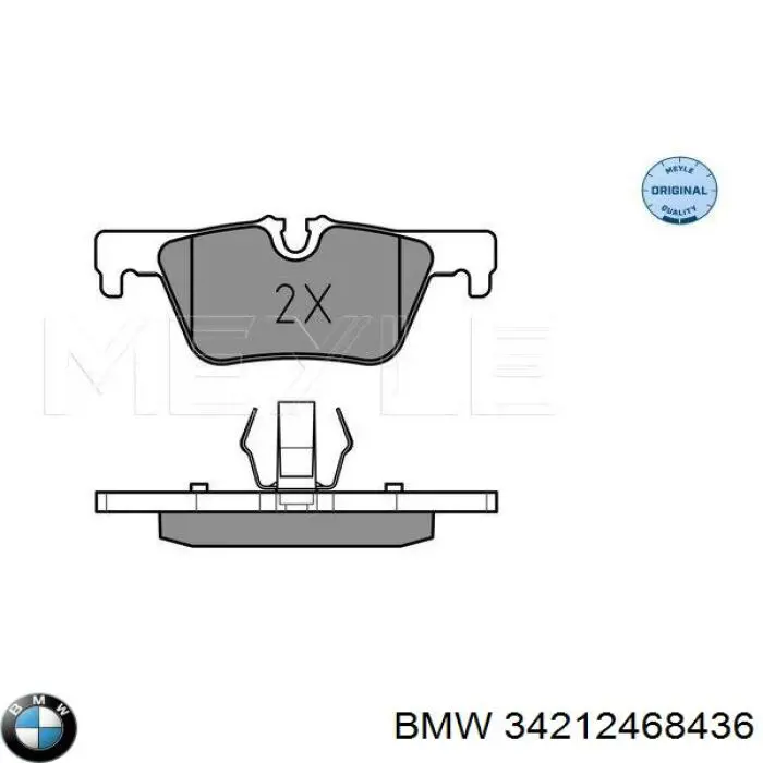 Колодки гальмові задні, дискові 34212468436 BMW