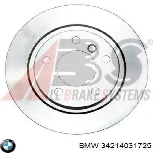 34214031725 BMW диск гальмівний задній
