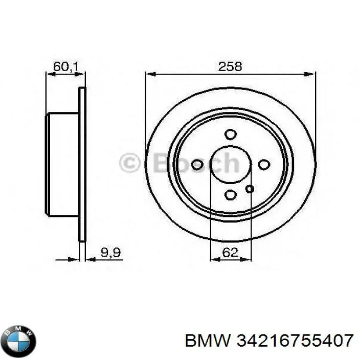 Задні дискові гальма BMW 34216755407 ціна, від 28.04 USD