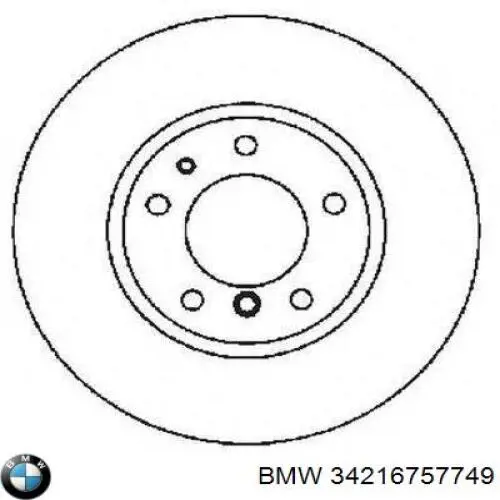 34216757749 BMW диск гальмівний задній