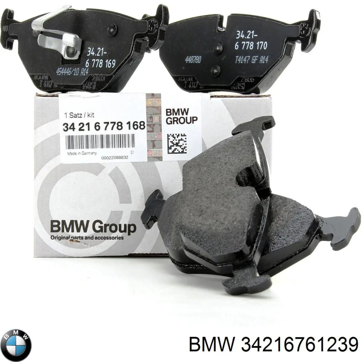 Колодки гальмові задні, дискові 34216761239 BMW