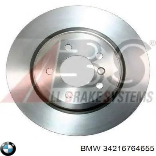 34216764655 BMW диск гальмівний задній
