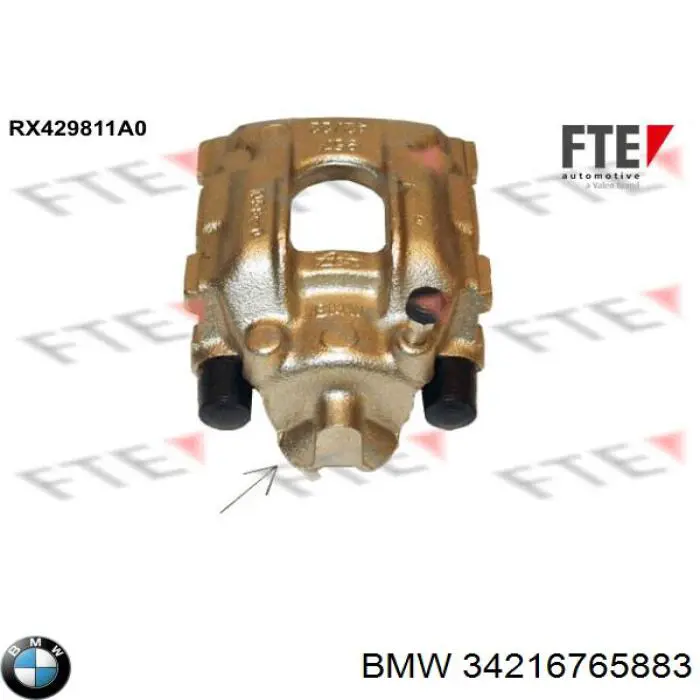 34216765883 BMW Супорт гальмівний задній лівий