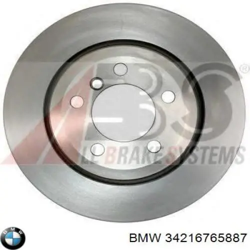 34216765887 BMW диск гальмівний задній