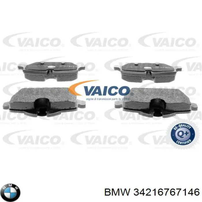 Колодки гальмові задні, дискові 34216767146 BMW