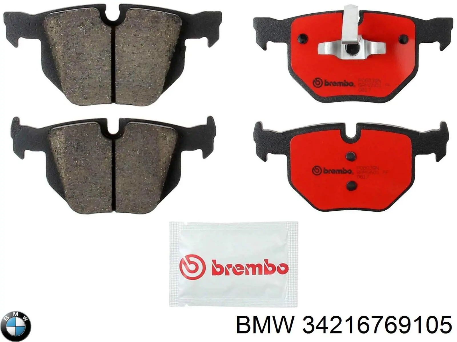 34216769105 BMW Колодки гальмівні задні, дискові