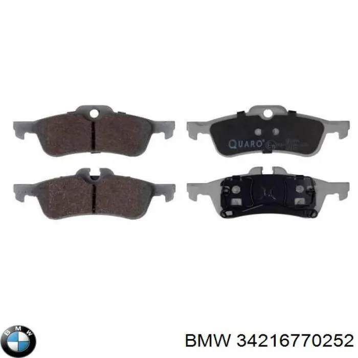34216770252 BMW Колодки гальмівні задні, дискові