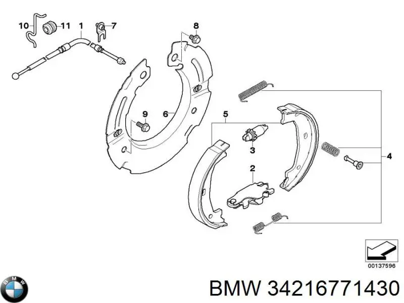 Купити 34216771430 BMW Захисний кожух гальмівного диска, заднього