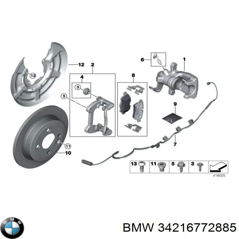 Болт переднього важеля, нижнього 34216772885 BMW