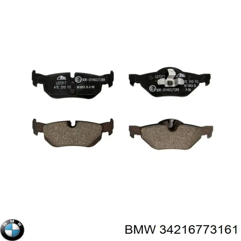 Купити 34216773161 BMW Задні колодки