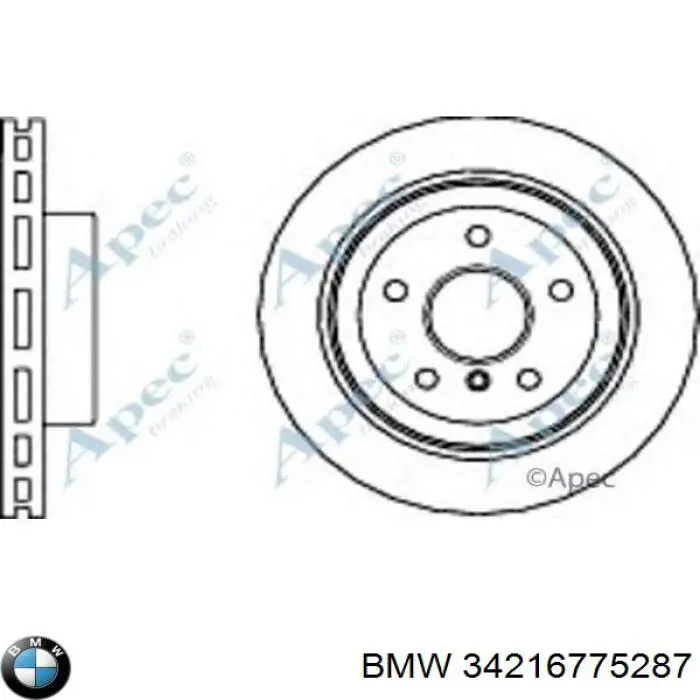 34216775287 BMW Дискові гальма