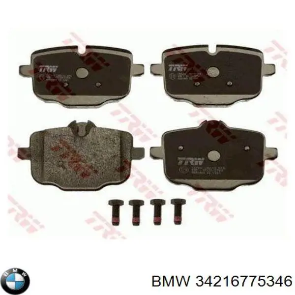 Задні гальмівні колодки 34216775346 BMW