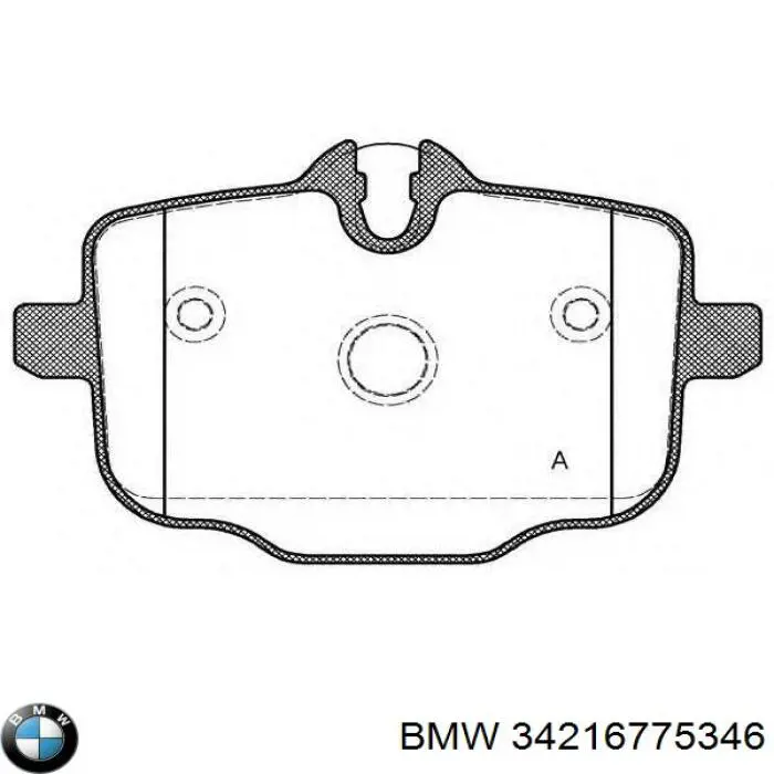 34216775346 BMW Колодки гальмівні задні, дискові