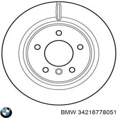 34216778051 BMW диск гальмівний задній