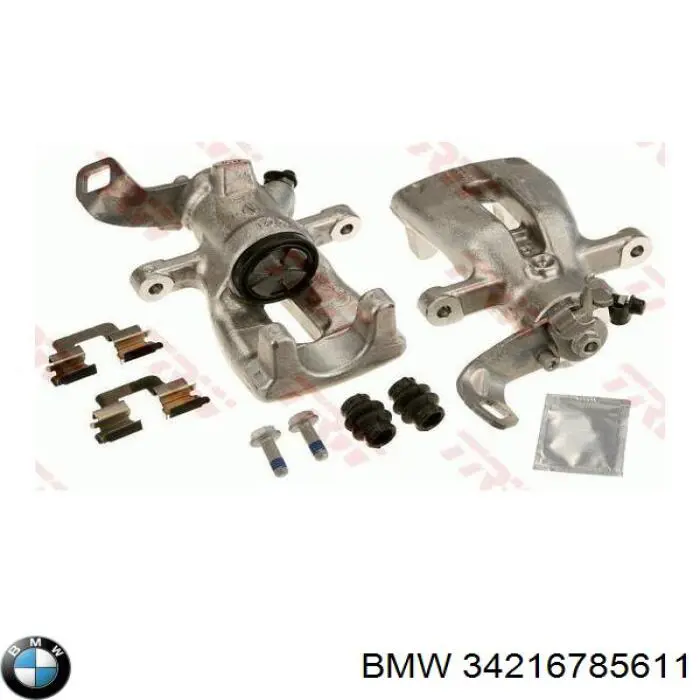 34216785611 BMW Супорт гальмівний задній лівий