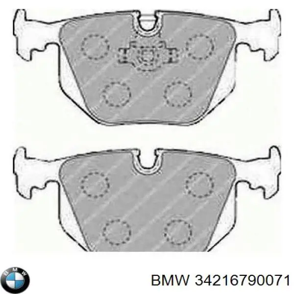 Задні гальмівні колодки BMW 34216790071 ціна, від 36.54 USD