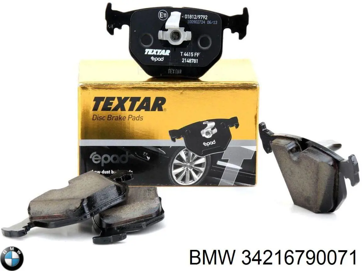 34216790071 BMW Колодки гальмівні задні, дискові