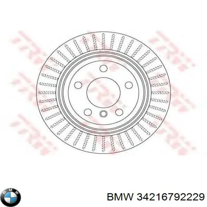 34216792229 BMW диск гальмівний задній