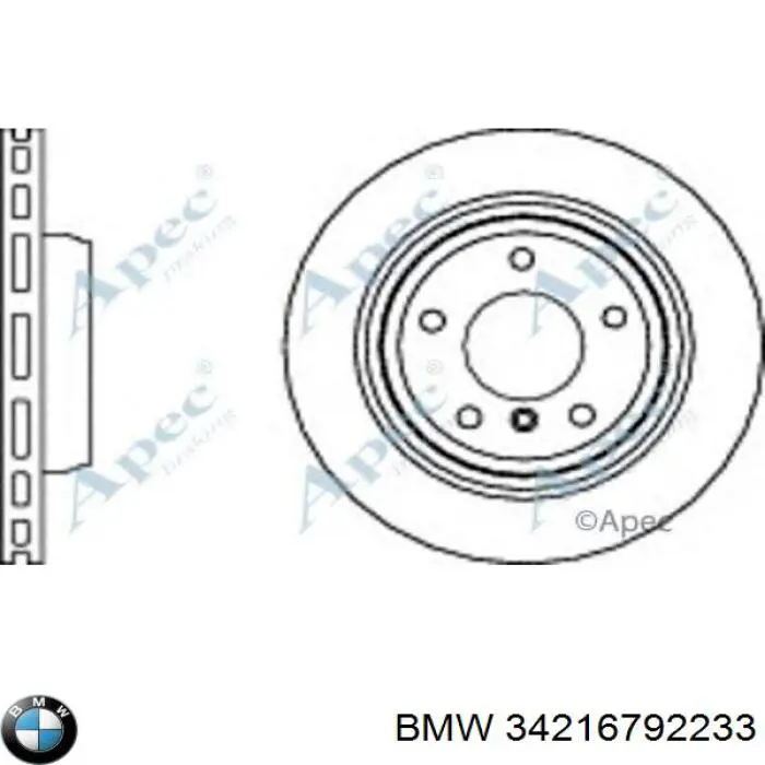 Задні дискові гальма BMW 34216792233 ціна, від 75.83 USD