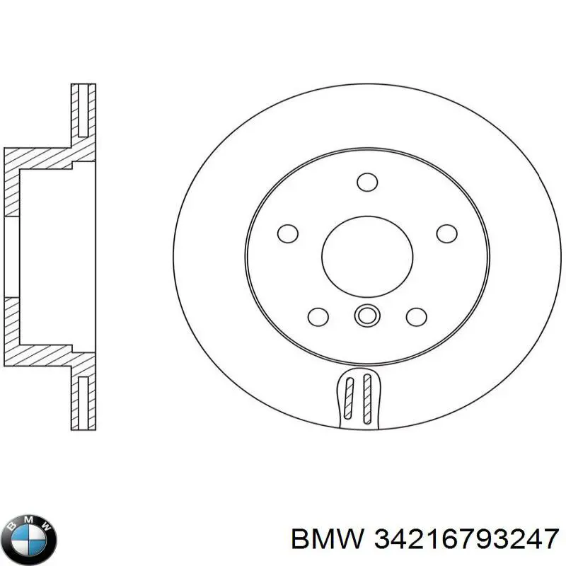 Диск гальмівний задній BMW 34216793247