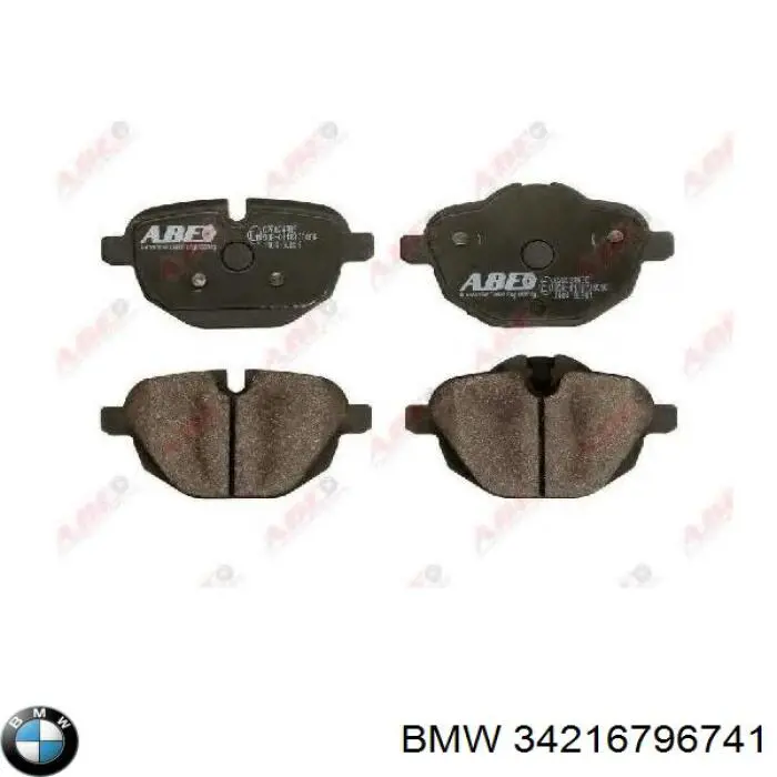 34216796741 BMW Колодки гальмівні задні, дискові