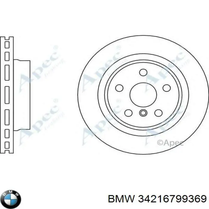 Купити 34216799369 BMW Диск заднього гальма