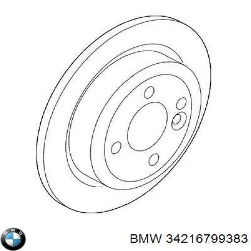 Купити 34216799383 BMW Диск заднього гальма