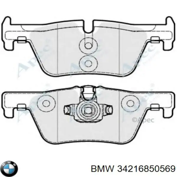 Задні гальмівні колодки BMW 34216850569 ціна, від 51.90 USD