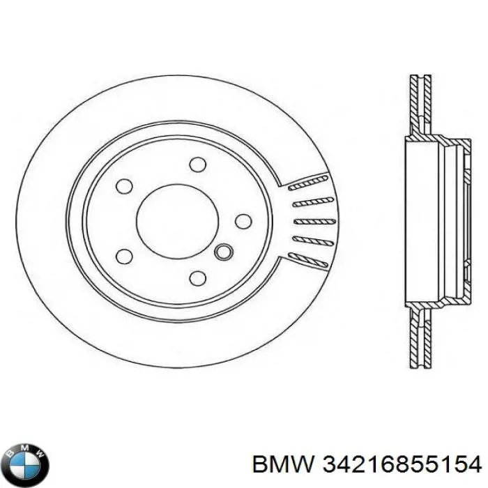 Купити 34216855154 BMW Диск заднього гальма