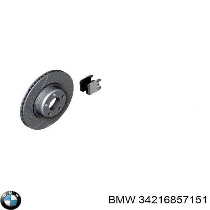 Комплект пружинок кріплення дискових колодок, задніх BMW 34216857151