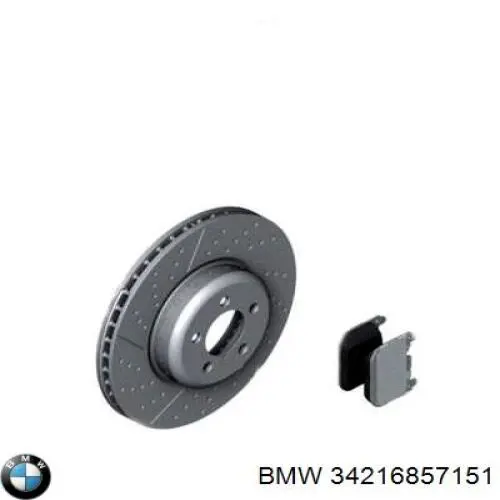 Купити 34216857151 BMW Комплект пружинок кріплення дискових колодок, задніх