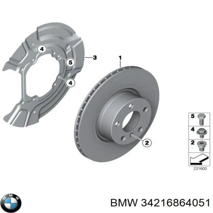 Диск гальмівний задній BMW 34216864051