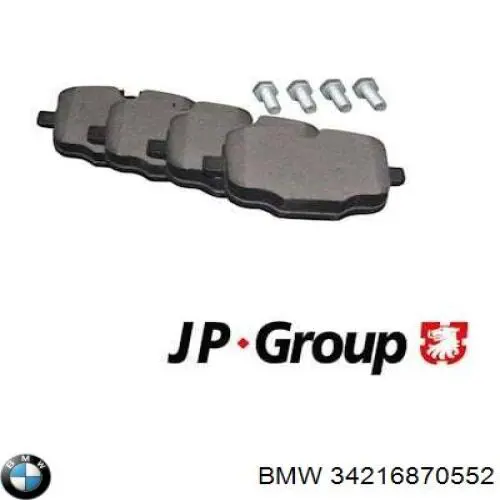 Задні гальмівні колодки BMW 34216870552 ціна, від 76.18 USD