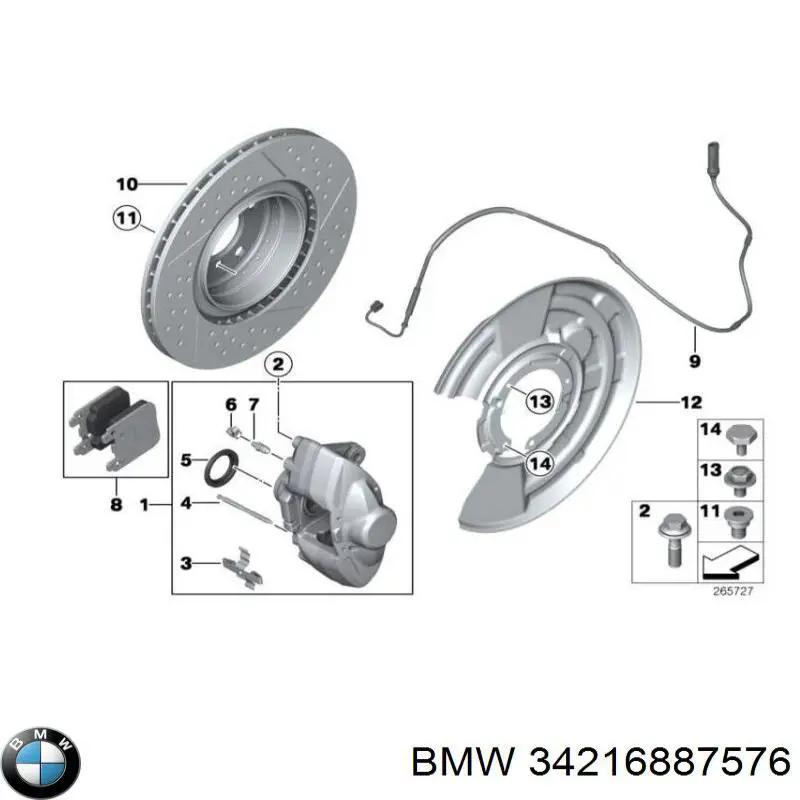 Купити 34216887576 BMW Задні колодки