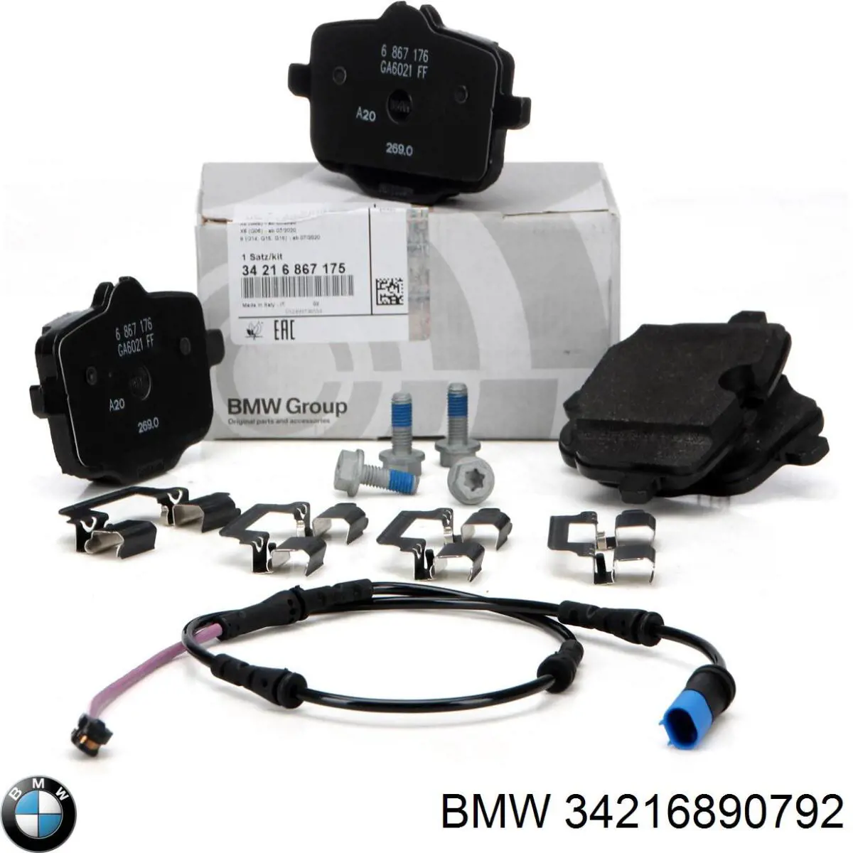 Датчик зносу гальмівних колодок, задній BMW 34216890792 ціна, від 20.31 USD