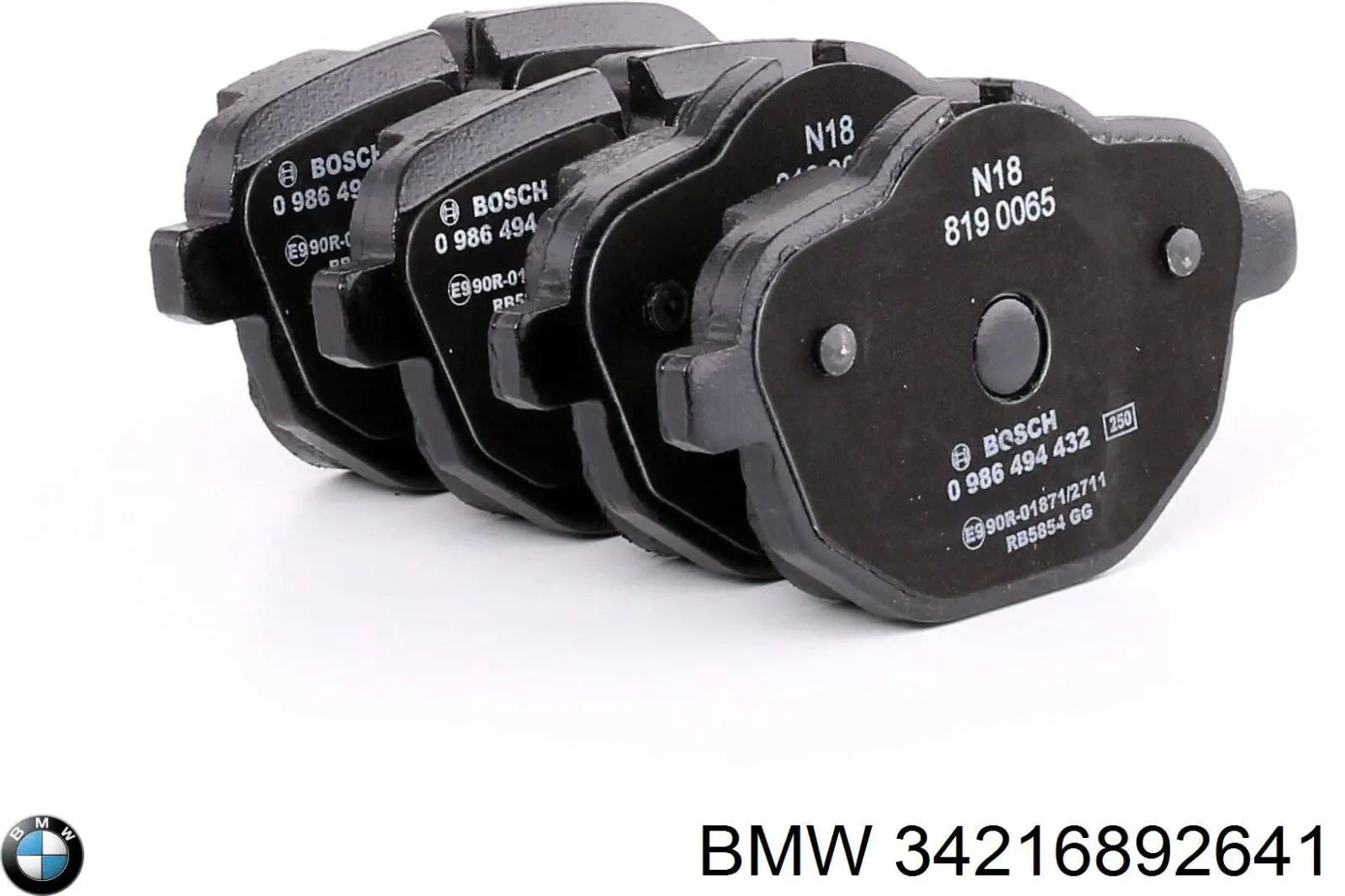Задні гальмівні колодки 34216892641 BMW