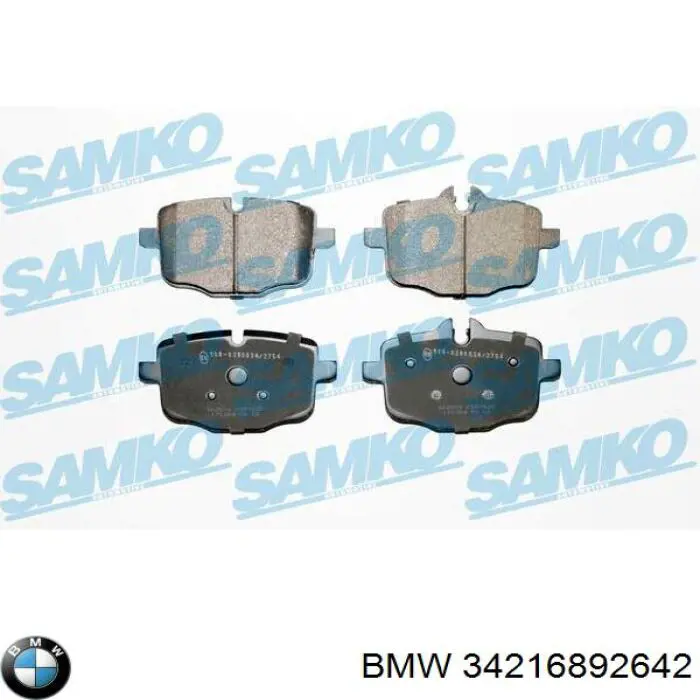 Задні дискові колодки BMW 34216892642