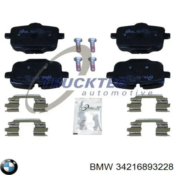 Задні гальмівні колодки BMW 34216893228 ціна, від 75.47 USD