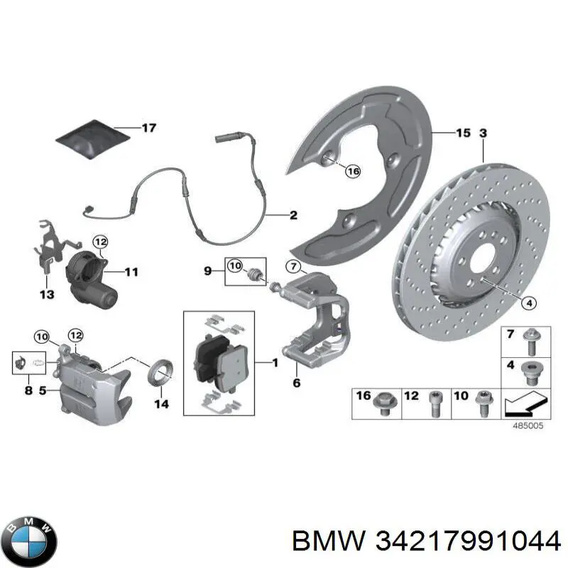 34217991044 BMW Колодки гальмівні задні, дискові