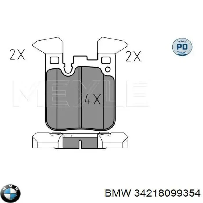 Купити 34218099354 BMW Задні колодки