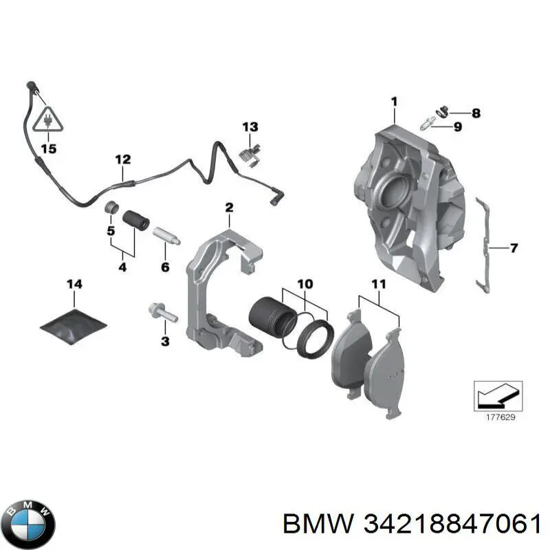 Купити 34218847061 BMW Задні колодки