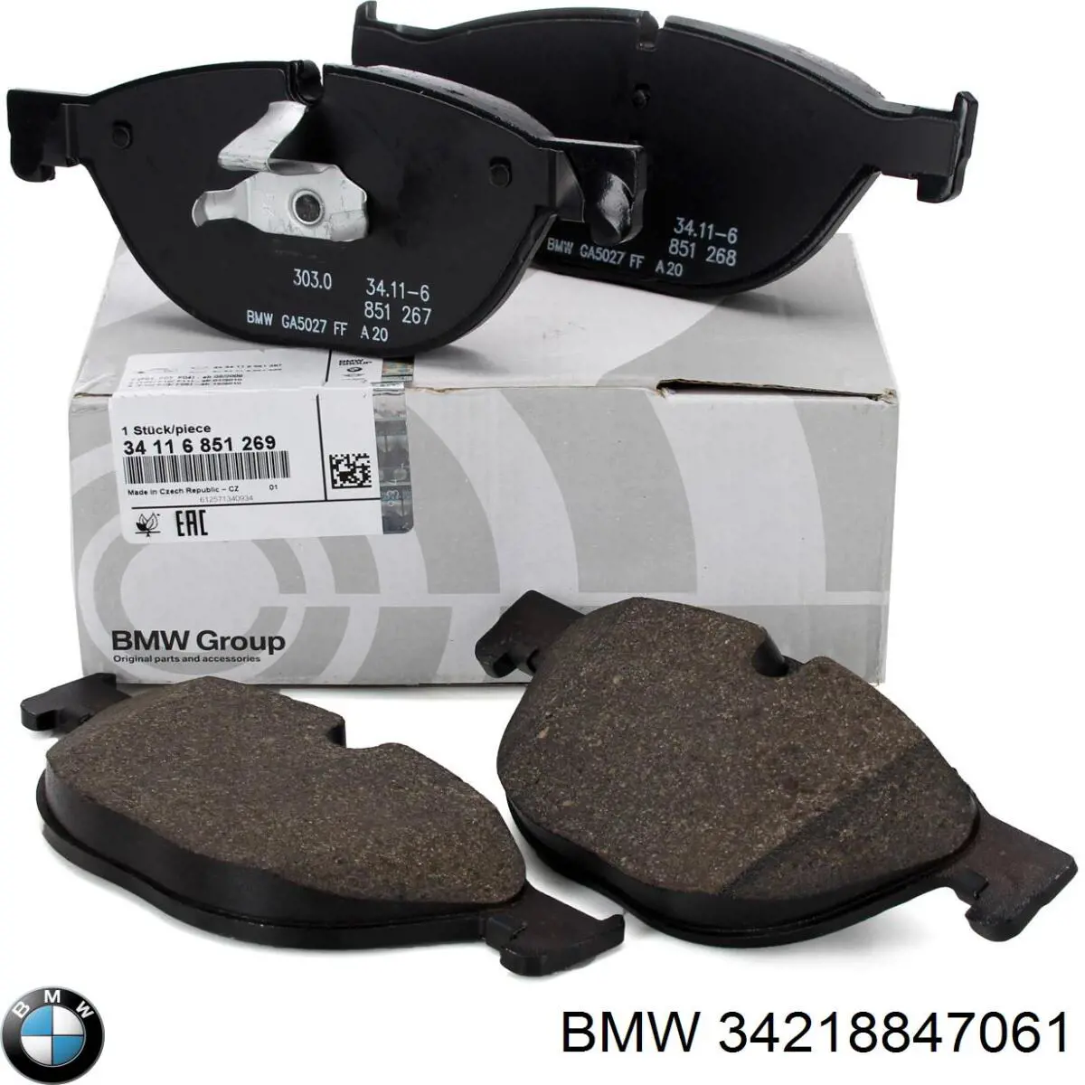 Задні гальмівні колодки 34218847061 BMW