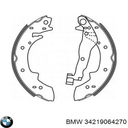 Колодки гальмові задні, барабанні BMW 34219064270 ціна, від 18.92 USD