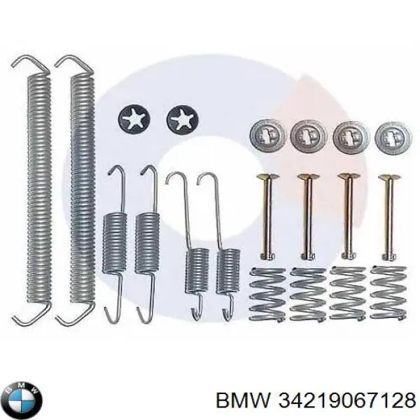 Ремкомплект гальмівних колодок BMW 34219067128 ціна, від 5.65 USD